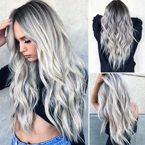 Damen schwarz grau ombre mode - schwarz,
