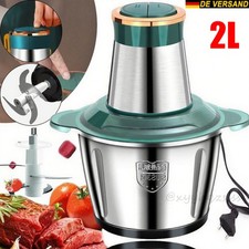 2L Küche Mixer Elektrisch Zwiebelschneider 300W Multi Gemüsezerkleinerer 2000ml