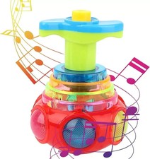 🎉 LED Kreisel Spielzeug Kinder Leuchtender Spinner Musik UFO 🌈 Buntes Licht