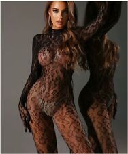 ?Sexy Zentai Overall Catsuit langarm  S- L Nylon transparent Body one Size?