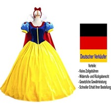 Damen Kostüm Schneewittchen Samt Kleid Märchen XS S M L XL Karneval Fasching