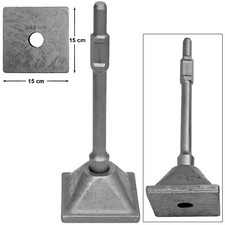Bodenverdichter Stampferplatte Betonstampfer Hammer 15x15 cm Hex Erdstampfer 9kg