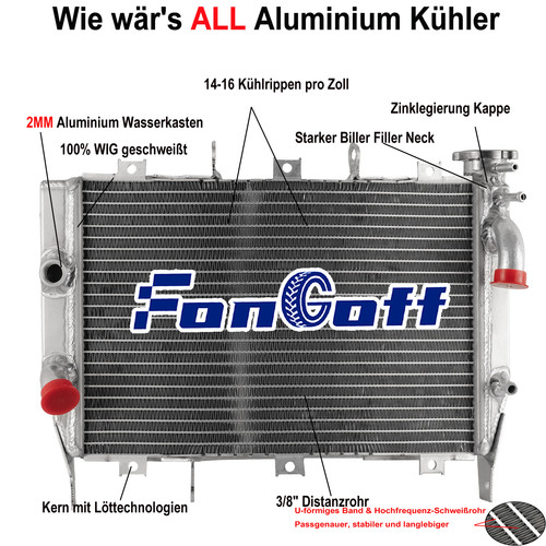 Aluminum kühler für kawasaki - für,