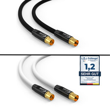 Antennenkabel TV Kabel Digital Kabelfernsehen 135db Koax Stecker Buchse HD UHD