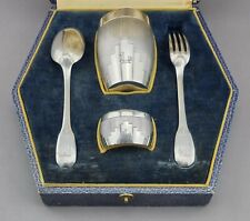 Art Deco Taufset Becher Serviettenring Monogramm L L Besteck 950er Silber (22) 