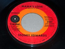 45 RPM Stoney Edwards Mama's Love Poor Gabeln Stock Set Capital 3061 VG