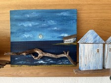 Maritimes Acrylbild Holzbrett