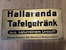 Werbeschild Metall Hallarenda Tafelgetränk  33 x 17cm