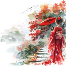 Deko Bild Geisha Japan