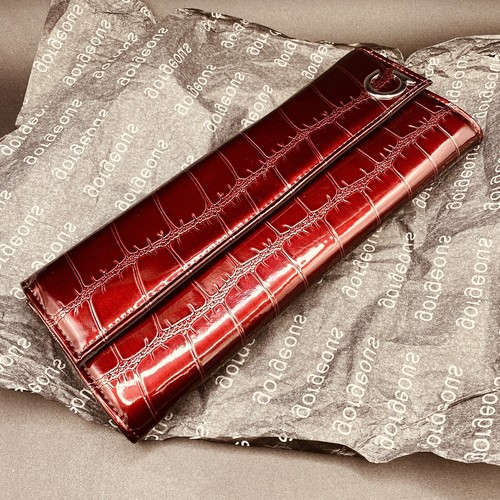 Glanz rot kunstfell clutch - glanz,
