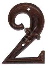 Gusseiserne Hausnummer "2"