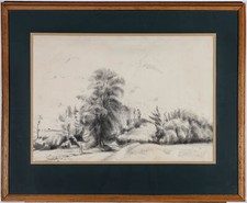 Henri Verge-Sarrat (1880-1966) - Federzeichnung, Waldweg