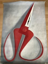 Leinwand Bilder Handgemalt wahrscheinlich Acryl. Riesig ohne Keilrahmen. Scheren