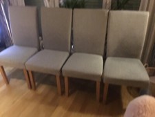 Vier Polsterstühle grau gut erhalten