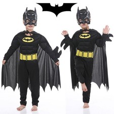 Neu Batman Kostüm Kinder The Dark Knight Verkleidung Outfit Fasching Kostüme Set