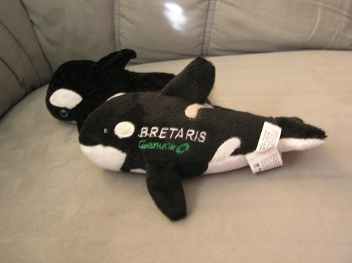 Plüschtier wal orca schwarz - ,