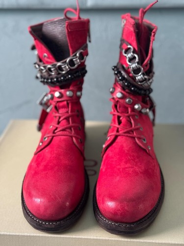 Leder boots 38 rot - boots,