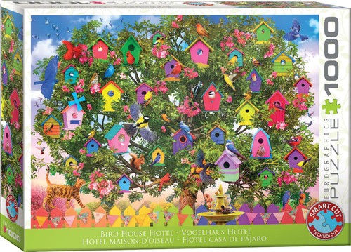 1000 teile puzzle - puzzle, vogelhaus