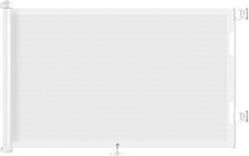 Treppenschutzgitter mit Schloss, ausziehbar, 150 cm Breite - Weiß, 83 cm Höhe