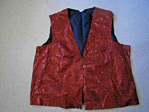 Weste karneval rot pailetten - karneval,