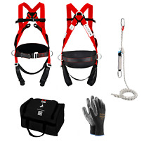 Profi Auffanggurt Falldämpfer Seil 10m Seilbremse Fallschutz Absturzsicherung NE