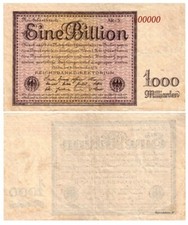 Reichsbanknote, 1 Billionen