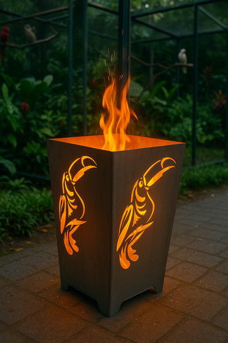 Feuerkorb papagei 50cm - papagei,