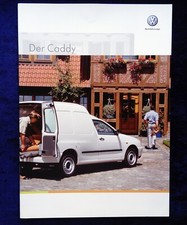 VW Caddy Prospekt 4.2002 mit Farben und Polstern, Kastenwagen, Kombi, Family