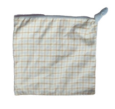 STEIFF Tuch in blau beig braun kariert als Schmusetuch Kuscheltuch Schnuffeltuch