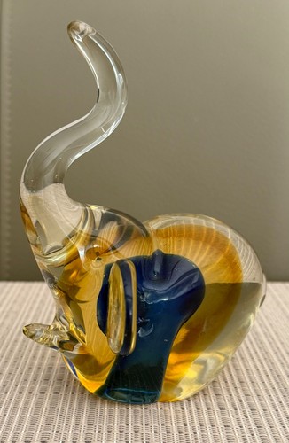 Vintage glasfigur elefant - ,