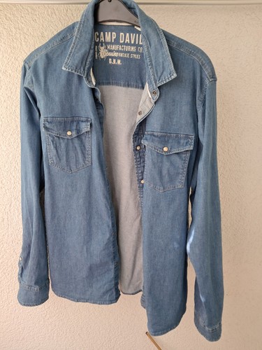 Herren jeans hemd blau - gr, l