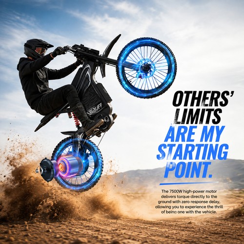 Bibuff dirtbike 72v - 19, 30ah