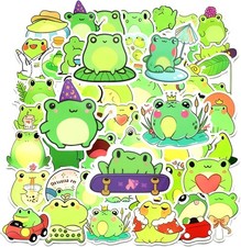 50 Stück Frosch Aufkleber