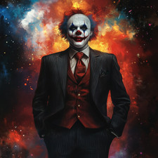 Transparent 18x18 clown in