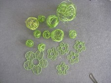 Draht Bälle, Kugeln, Drahtblumen/bälle, Tischdeko, Grün, 16tlg. versch. Größen