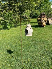  Metall Gartenstab Schäferstock Gartenstecker für Laternen Edelrost H100 B13cm  