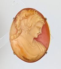 Vintage Kamee Brosche 3,5 x