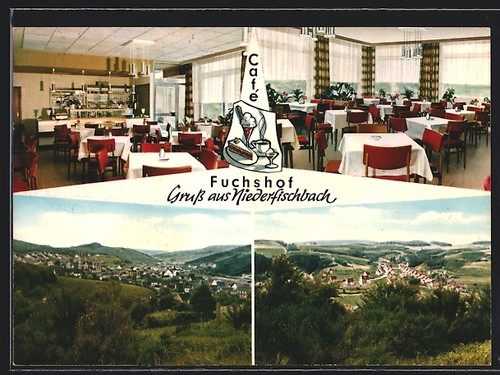 Niederfischbach sieg cafe - ak,