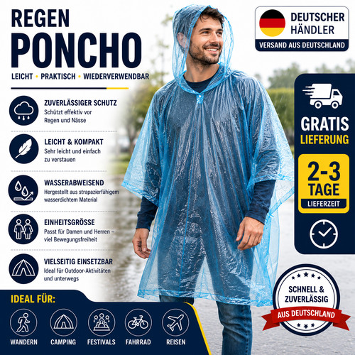 Regenponcho einweg - 2x,
