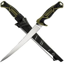 Gerber Anglermesser Angelmesser Fischmesser Filetier Messer  Scheide  Wetz 21cm