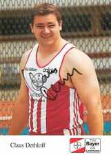 Claus Dethloff Autogrammkarte TSV Bayer 04 Leverkusen Hammerwurf 1995