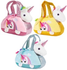Einhorn Kuscheltier in Tasche