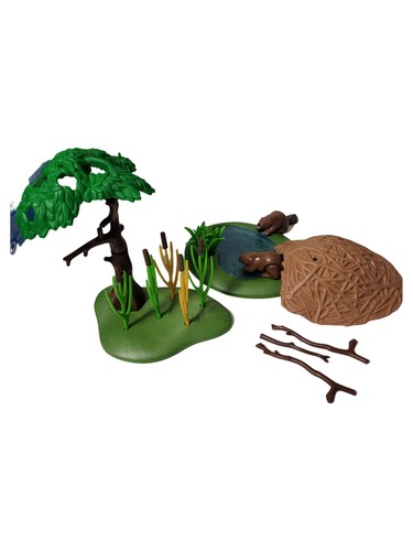 Playmobil biberburg mit biber - biberburg,