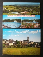 Alt Münchberg Stadt & Schwimmbad / 2 ungel. Postkarten AKs Hof