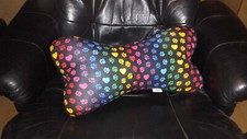 Leseknochen  Nackenkissen   Pfoten  bunt   Jersey   Handmade