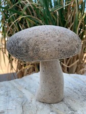 Riesen Steinpilz Pilz aus Naturstein Granit Garten Deko