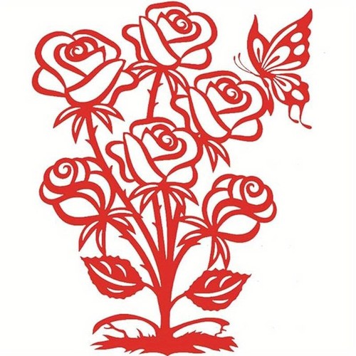 Stanzschablone rosen mit - rosen,