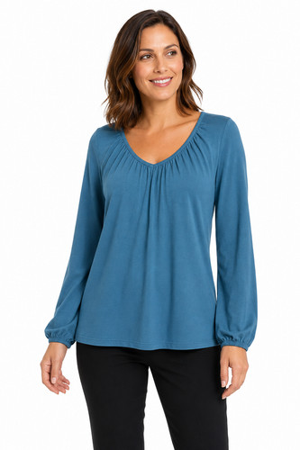 Langarmshirt blau mia - 36/38,