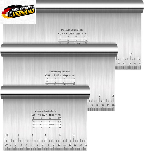Edelstahl teigschaber set mit - set,