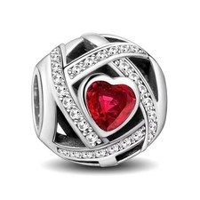 Bead Charm Anhänger " Herz " 925 Silber passend für Pandora Armband E-10